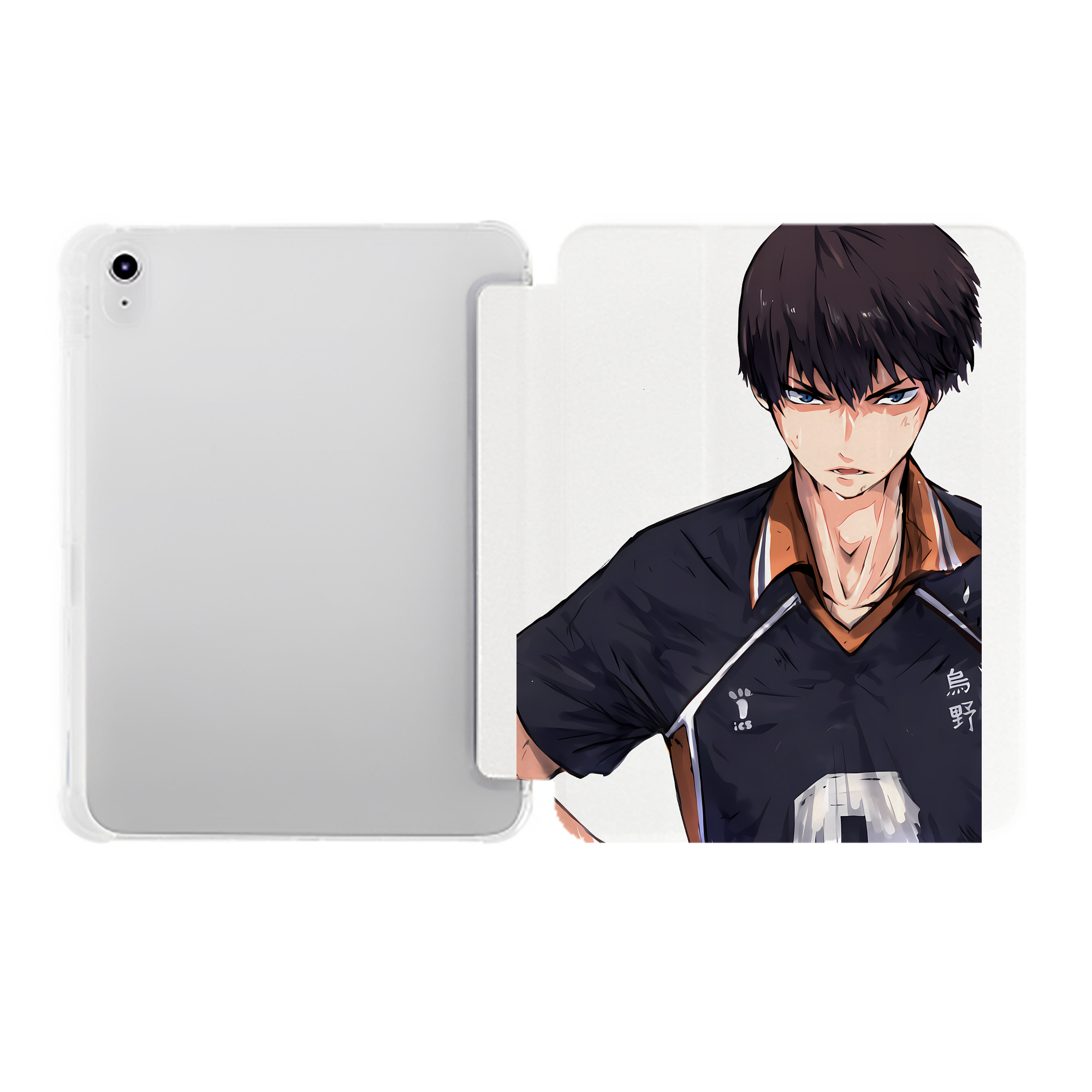 （画像用） ハイキュー!! Haikyu!! IPad ケース ペン収納付き 三つ折りスタンド PUレザー×シリコン 対応機種9.5/10.5/10.9インチ